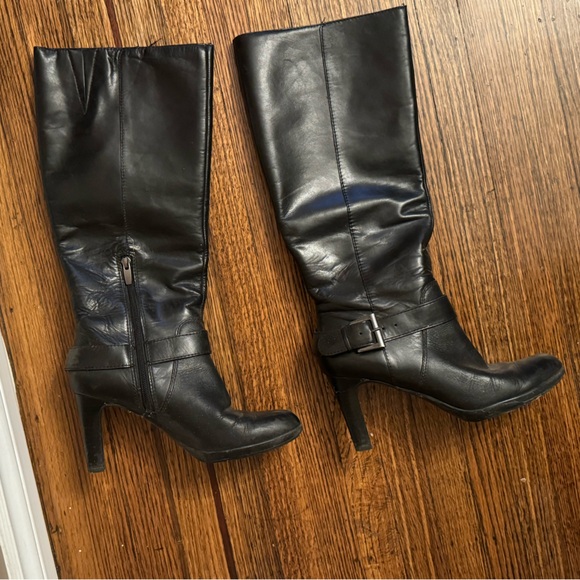 Enzo Angiolini Black Leather Boots - Picture 5 of 8